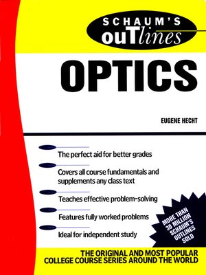 cover image of Schaum's Outline of Optics